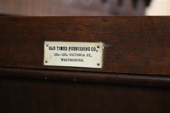 A Victorian mahogany inverted breakfront wardrobe W.218cm